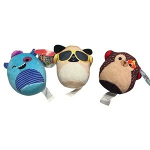 Squishmallows Lot of 3 Minis Rorty Hans Prince